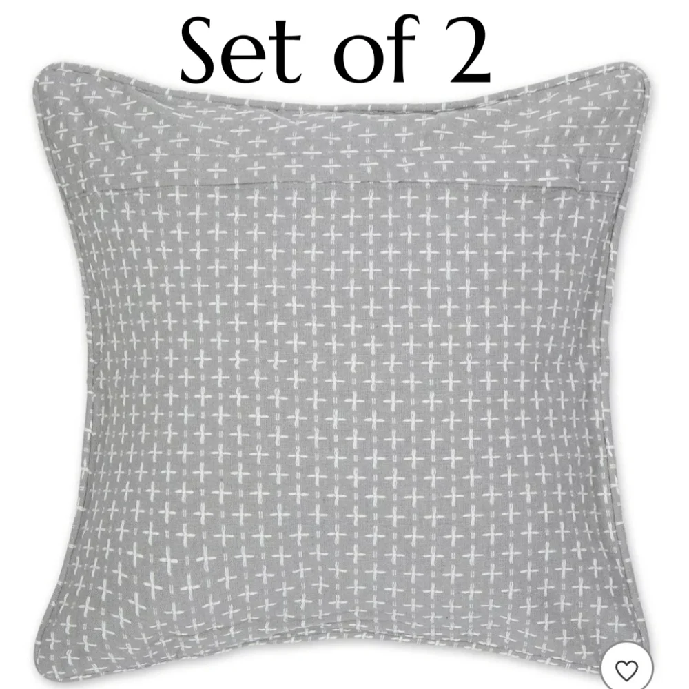 Gray DII Recycled Cotton Pillow Covers 18